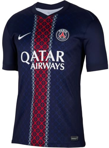 NIKE Unisex Kids Paris Saint-Germain Dri-FIT Jersey Season 2025/2026 Stadium Home T-Shirt, Midnight Navy/Midnight Navy/White, 134-140