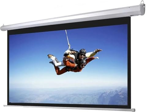 CQJJXKYC screen Big Cinema Motorized HD Projection Screen 120 Inch 16:9 Matt White 3D Projector Electric Screens With Remote smart home