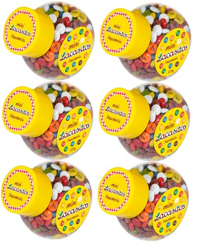 Lacasitos mini pack 6 X bote grageas de colores chocolate con leche 129g