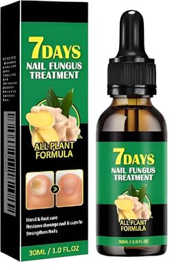 Ginger Nail Nail Support Care - Fungal, Ginger Growth Serum, 7 Days Fungus, Cuticle Care Oil for Nails, Strengthener For Damaged Nails (Nail care solution*1)