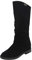 Generisch Stivali da donna morbidi Mid-Calf Stivali invernali classici Stivali caldi per le donne Tacco basso Solide comode scarpe da donna, Nero , 37 EU