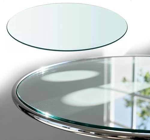 ZYXQQJ Superficie De Mesa Vidrio Templado De 8 Mm De Grosor Tablero De Mesa De Cristal Redondo Transparente Ø 28 38 48 50 60 70 80cm(1050mm(41.3in))