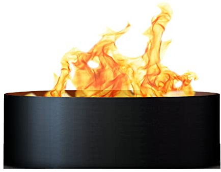 PD Metals Stahl Lagerfeuer Fire Ring Solide Design – unlackiert – Mittel 38 D x 12 H Plus Gratis eguide