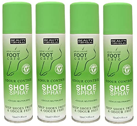 Beauty Formulas Odour Control Shoe Spray 150ml (PACK OF 4)
