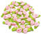 Light Pink 15mm Mini Rose Satin Ribbon Rose Buds Craft Decorative Craft Flowers (10)