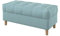 Furninero - Raffinierte gepolsterter Sitzbank Sitzhocker Sitzruhe Betthocker Ottomane, mit Stauraum, Gerundete Beine, 100 cm breit, Majestic Velvet Light Blue Stoff (Licht zu reinigende), Blau