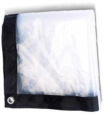 Clear Tarp With Grommets Outdoor, 1mx2m Transparent Tarp Greenhouse Waterproof Tear Proof Clear Tarpaulin With Rope Great For Canopy Tent Boat Rv Or Pool Cover-5 Mil Thick