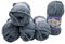 5 x 100 Gramm Alize Velluto Strickwolle, Babywolle, 500 Gramm Wolle Super soft Bulky (dunkelgrau 87)