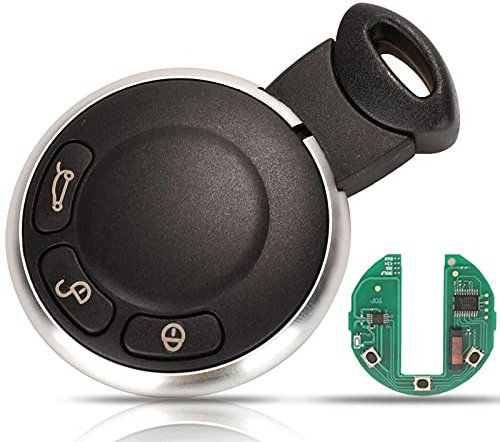 ProPlip - Llave completa electrónica para programar, compatible con Mini Cooper s One d Clubman Countryman con 3 botones Keyless 868 MHz ID46 Mando a distancia en blanco