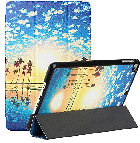 MadBee Tablet Coque pour iPad Mini 5/iPad Mini 4 (5th/4th Generation, 2019/2015), PU Cuir Flip Housse Étui Support Coque de Tablet, Léger Housse Tablette Cover [Sommeil/Réveil Automatique] (Mer)