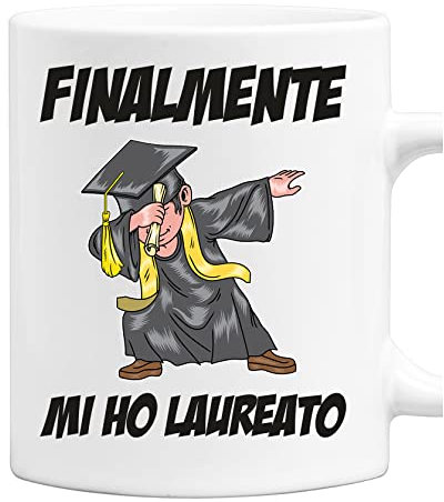 fashwork Tazza Laurea Uomo Finalmente Mi ho Laureato tazza mug laureato divertente Regalo Laurea