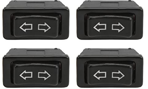 Interruptores de Elevalunas Eléctricos, 4 PCS 5Pin Window Drive Switch Car Universal Glass Lift Drive Switches con Lámpara Verde DC12V 24V Elevadores de vidrio y accesorios