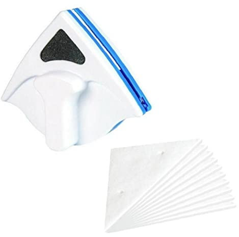 Ruluti Window Cleaning Magnet 2pcs Double-Sided Magnetic Window Cleaner Wiper Brush Glass Surface Cleaning Tools for Single Glazed Windows