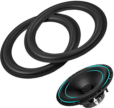 zalati Rubber Ring 5-inch Speaker Rubber Foam Speaker Surround Edge Sponge Speaker Repair Parts Accessories for Speaker - Black