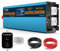 Wechselrichter 12V auf 230V Reiner Sinus 4000W Spannungswandler Umwandler-Inverter Konverter mit Fernbedienung LED-Anzeige 2 EU-Steckdosen & 2 USB-Anschluss für Wohnwagen, Boot, Camping