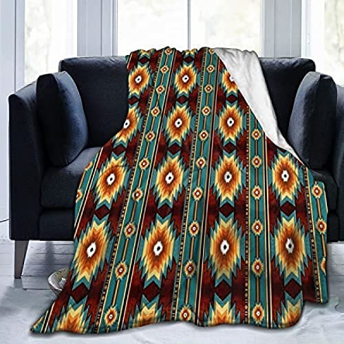 Wohn-&Kuscheldecken Ethnischer Navajo-Indianer Im Südwesten Kuscheldecke Flauschig Weich Und Warme Für Bett Couch Decke Flanelldecke Als Sofadecke Oder Tagesdecke 200X150Cm
