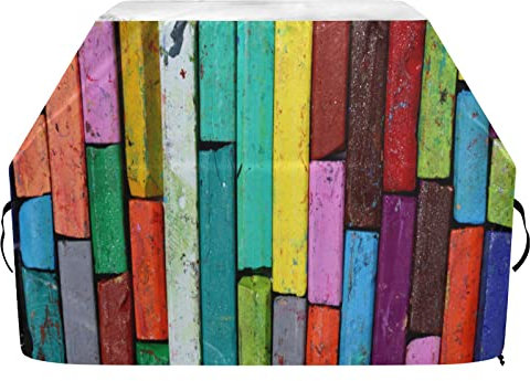 Copertura per griglia 65 pollici, colorato vecchio mattoni di legno stampa Premium BBQ fumatore barbecue coperture a gas, resistente ai raggi UV impermeabile portatile all'aperto resistente