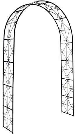 SRHIMEOS Arco De Jardín De Metal 140x40x220cm, Arco De Boda Redondo, Arco De Metal para Puertas, Arcos Decorativos para Rosas, Soporte Plantas Trepadoras, Pergolas De Jardin