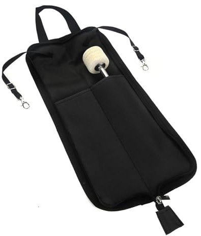 Drumsticks Tasche, Tragbare Schlagzeug Sticks Tasche Drumstick Halter Aufbewahrungstasche, für Drumsticks Bürsten Schlägel Musical Instrument Accessories Handtasche 46X10cm (Braun)