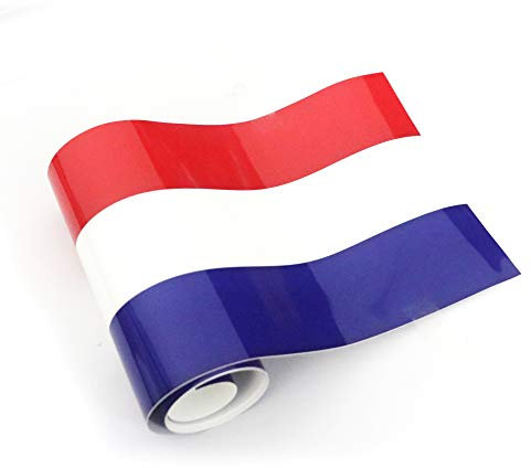 PTDecals 1.5m * 15cm / 59 * 6 PVC Aufkleber Französisch FR Flagge 3- Farbige Streifen Grafik Patches Für Fahrzeug Motor Karosserie Spiegel Kotflügel Seitenschweller Kofferraum Heckklappe Tür Fenster