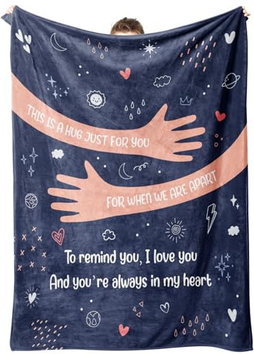 Craftique I Love You Gifts for Him Her, Christmas Blanket Gifts for Boyfriend Girlfriend Husband Wife, Birthday, Anniversary, Thinking of You Gift for Women Men, 60 * 50