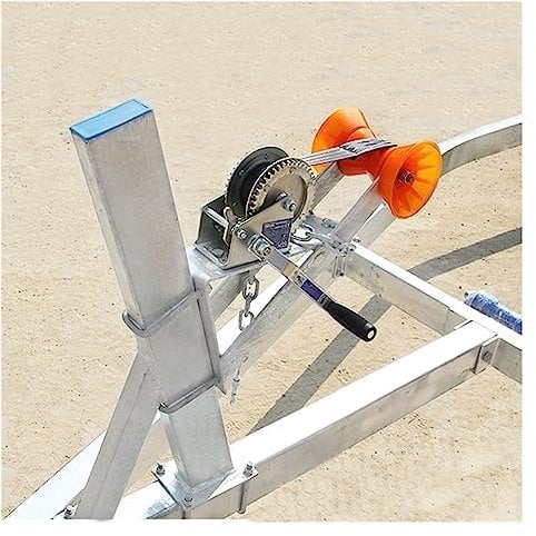 DOLUNTO Boat Trailer Winch Mount for Motorboats, Fishing Boats, and Speedboats (Color : No.3 2000 lb winch+frame)