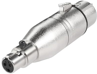 QIANRENON Adattatore da XLR a Mini XLR Audio Connettore 3Pin XLR femmina a 3Pin Mini XLR femmina Simmetrico Convertitore da XLR a Mini XLR Spina, per Microfono Fotocamera Videocamera