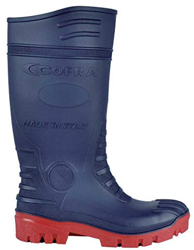 COFRA 00300-N16.W44 Typhoon Blue/Red S5 FO SR Taglia 44 Stivale PVC/Nitrile Blu/Rosso - Puntale E Lamina Stivali da Lavoro Scarpe Antinfortunistica