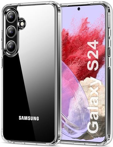 HOOMIL Crystal Clear Hülle für Samsung Galaxy S24, Nie Vergilbung Transparent - Durchsichtig