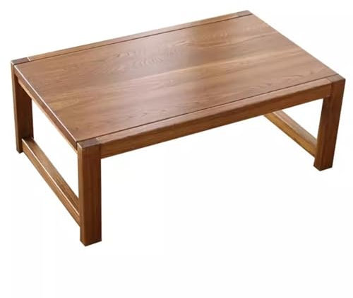 Couchtisch Aus Holz Niedriger Bodentisch Rechteckiger Tisch Esstisch Aus Holz Laptoptisch Material Ulme (S : 80X50X30CM)