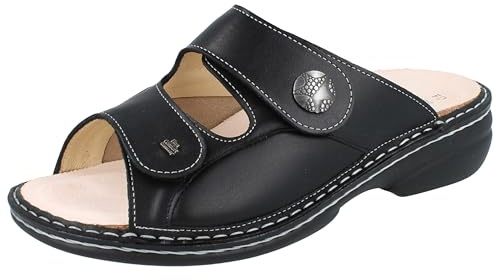 Finn Comfort Pantolette Sarezzo 5007-900931, Glattleder mit Stretcheinsatz, Schwarz, Weiches Fußbett zum Wechseln Schwarz