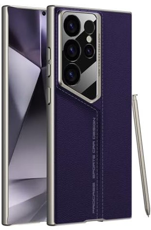 COQUE Hülle für Samsung Galaxy S24 Ultra Schutzhülle, Blade Slim Phone Shell, Anti-Drop, 360° vollständige Abdeckung, kabelloses Laden kompatible Hülle für Samsung Galaxy S24 Ultra-Lila