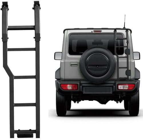 WEIQQI Scaletta per porta posteriore auto per Suzuki Jimny 2018+, Scala per Portellone Posteriore Telai Protettivi Scaletta in Lega di Alluminio Accessori Esterni