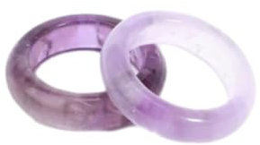 Steinringe – Naturstein-Kreisring, rosa Quarz-Bergkristall-Ringe für die Herstellung von DIY-Anhänger-Halsketten-Schmuck, Mann und Frau, Amethyst, Bohrungsgröße 19 mm