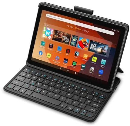Amazon Fire HD 10 tablet, 64 GB, Black (2023 release) + Made for Amazon Bluetooth Keyboard Case