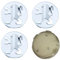 4 pièces Cache Moyeux pour Peugeot 60mm Cache Moyeu Aluminium+ABS Cache de Roue Centrale ABS Accessoires de Voiture, Argent