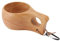 Fdit Tazza Finlandese in Legno Design Unico da Appendere Alla Tazza Naturale da Campeggio All'aperto Materiale in Legno di Gomma per caffè, tè e Latte