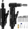 EYPINS Set Smerigliatrice Angolare Pneumatica ad Aria, 25000 rpm Smerigliatrice Pneumatica Diritta e 20000 rpm Smerigliatrice Angolare Pneumatica a 90°,con Teste di Rettifica