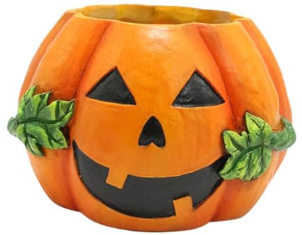 AWHAO Macetero de Calabaza, Maceta de Halloween para Cocina, balcón, jardín, decoración de Patio