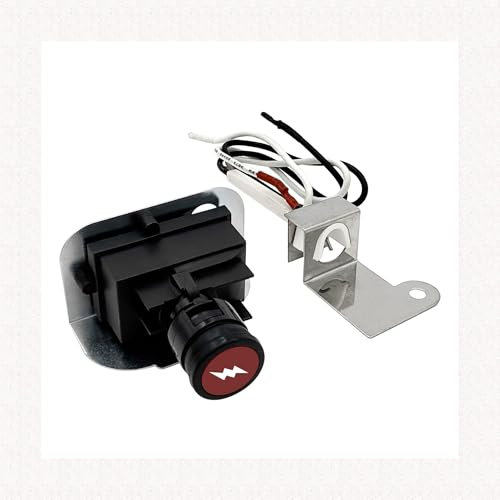 Hicello Kit d'allumage à gaz 63788 de rechange pour barbecue Weber Q320 Q3200, compatible avec l'allumeur Weber 80452, 60092