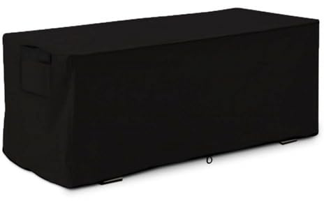 Abdeckung Für Garten Aufbewahrungsboxen | 210D Oxford Wasserdicht Kissenbox Abdeckung Gartenmöbel Auflagenbox Schutzhülle | Outdoor Deckbox Abdeckung 123x62x55cm