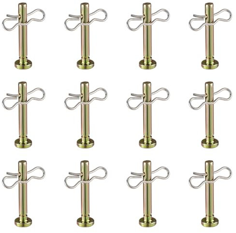 12 Stück Scherstifte und 12 Stück Splintstifte für Schneefräse, 738-04124A 714-04040 Ersatz Scherstift Teilesatz Kompatibel mit Craftsman Cub Cadet MTD Troy-Bilt Schneefräsen