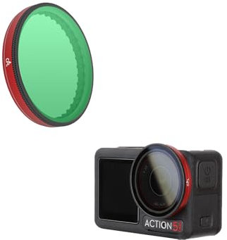 CERFFOOL Objektivfilter für DJI Osmo Action 5 Pro 4 3 Aluminiumrahmen Optisches Glas Objektivschutz Mehrfach Beschichteter Filter mit Aufbewahrungskoffer für Action-Kamera-Zubehör (CPL)