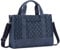 Chase Chic Canvas Handtasche Damen,15.6 Zoll Umhängetasche Tote Bag,Shopper Tasche mit Reißverschluss Mehrfachtasche Crossbody Bag für Arbeit/Reisen/Schule,Denim-Blau
