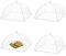 Fliegenhaube, 4er-Set Abdeckhaube für Essen, Faltbare Kuchenabdeckung Fliegenschirm Lebensmittel Abdeckung, Mesh-Material Fliegenhaube Abdeckhauben, Perfekter Fliegenschutz für Essen, Obst, BBQ