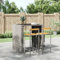 Xichuzi Barhocker 2 STK Barstuhl, Bistrohocker, Tresenhocker, Thekenhocker, Barstools, Bar Hocker, Bar Stools, Bar Chair, Grau Poly Rattan und Massivholz Akazie - 362607