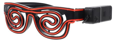 LED Leuchtbrille Rote 1stück Pe Leucht Partybrille Halloween Party | Blinkend, für Partydekoration, Foto Requisite, Karneval und Campingtrips, Leicht zu Benutzen