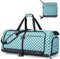 Lekesky Reisetasche Große 80L mit Schuhfach, Faltbare Reisetasche Weekender Damen fur Reisen, Krankenhaus, Strand, Camping (Grünes Schachbrett)