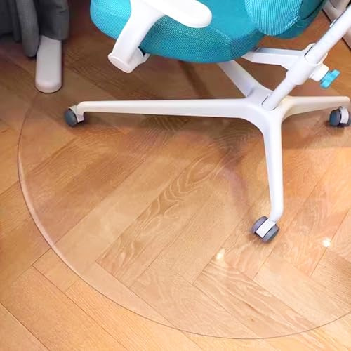 PVC Bürostuhl Unterlage Transparent Rund Bodenschutzmatte für Büro und Zuhause 75/85/100/125/140cm 1m dick Schutzmatte Kratzfest Einfach zu Reinigen Schutzmatte(105cm/41in)