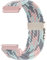 Issinlky 18mm Nylon geflochtene armband Kompatibel mit Garmin Venu 2S/Venu 3S/Vivomove 3S/Vivoactive 4S/Forerunner 255s/255s Music/265s, Quick Release Ersatz elastische armband für Frauen Männer